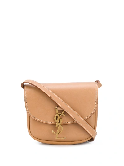 Shop Saint Laurent Kaia Satchel Bag In Brown