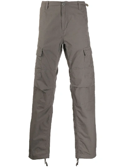 Shop Carhartt Straight-leg Cargo Trousers In Grey
