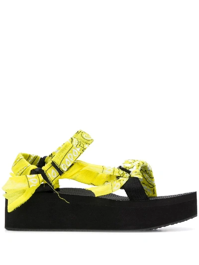 Shop Arizona Love Trekky Platform Sandals In Yellow