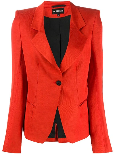 Shop Ann Demeulemeester Fitted Blazer Jacket In Red