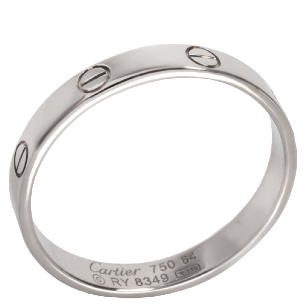 18k White Gold Wedding Band Ring Size 