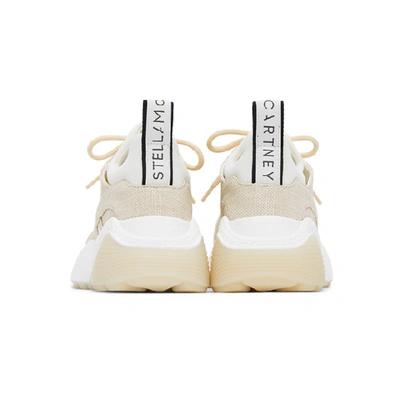 Shop Stella Mccartney Beige Linen Eclypse Sneakers In K902 Natura