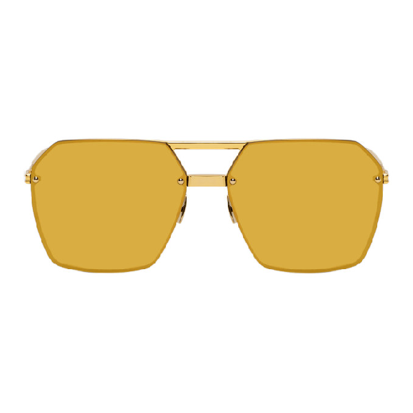 gold mirrored aviator sunglasses
