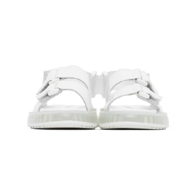 Shop Joshua Sanders White Pvc Transparent Sole Sandals