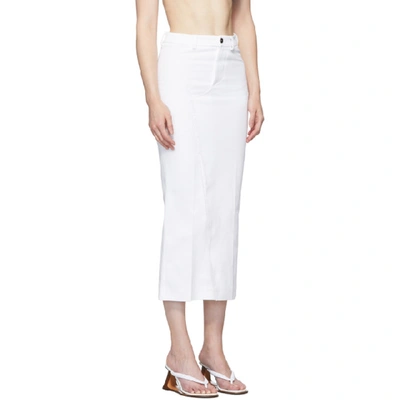 Shop Marni White Cotton Skirt In 00w01 White