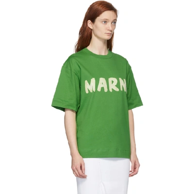 MARNI 绿色徽标 T 恤