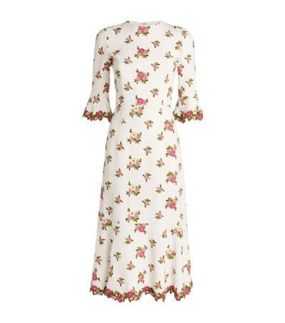 Shop Andrew Gn Floral Midi Dress