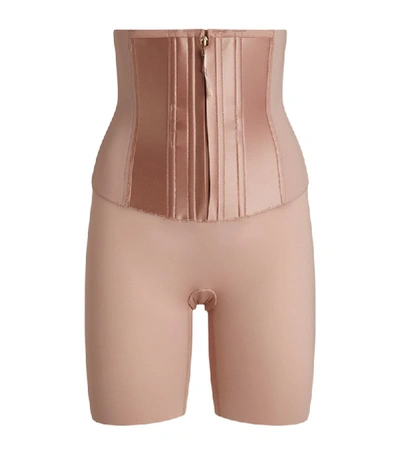 Spanx Under Sculpture High-waist Mid-thigh Corset Shaper Shorts In