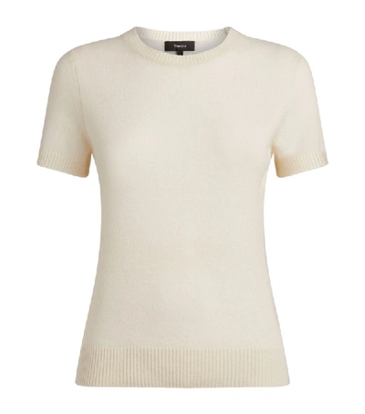 Shop Theory Cashmere Sweater Tee In Ivory