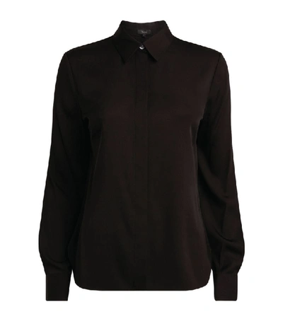 Shop Theory Classic Fitted Shirt In Black