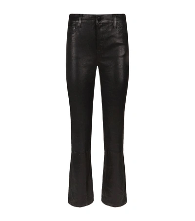 Shop J Brand Selena Crop Boot Leather Trousers