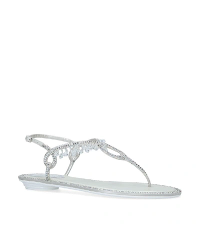 Shop René Caovilla Thong Crystal Sandals