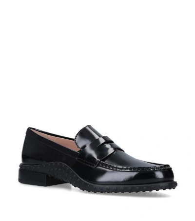 Shop Tod's Leather Gomma Loafers