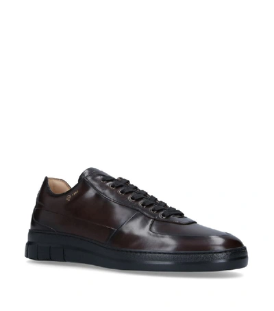 Shop Dunhill Leather Duke City Sneakers