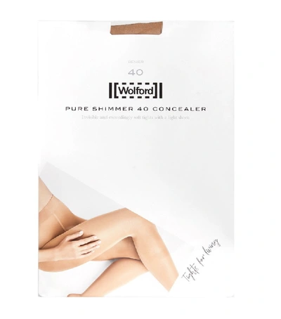 Shop Wolford Pure Shimmer 40 Concealer Tights