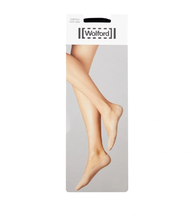 Shop Wolford Invisible Cotton Liner Socks In Black