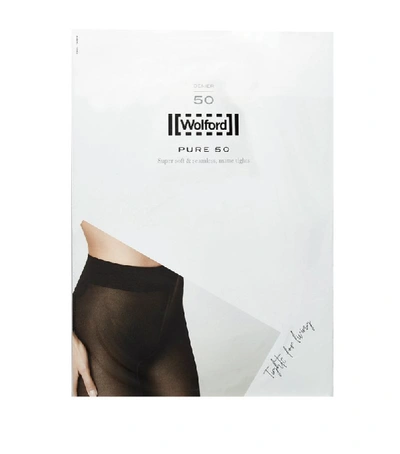 Shop Wolford Pure 50 Tights In Brown
