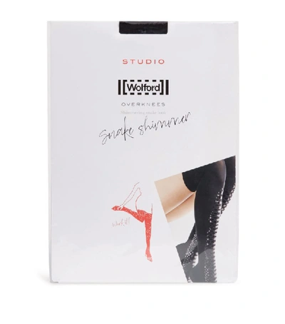 Shop Wolford Snake Shimmer Stay-up Stockings