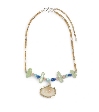 Shop Wald Berlin Pearl And Shell Lady Marmelade Necklace