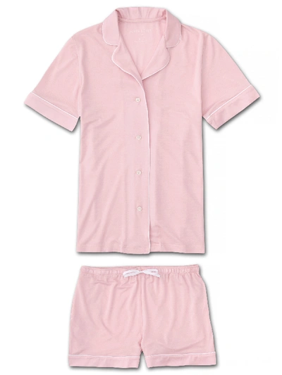 Shop Derek Rose Women's Jersey Shortie Pyjamas Lara Micro Modal Stretch Pink