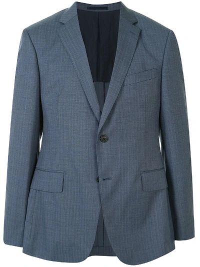 Shop Kent & Curwen Striped Two-piece Suit In Blue