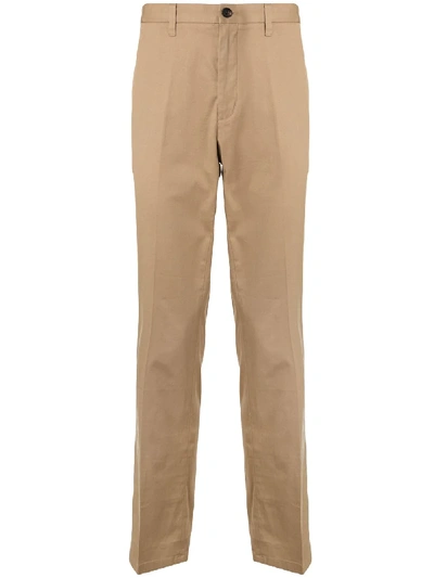 Shop Kent & Curwen High-rise Straight Leg Trousers In Brown