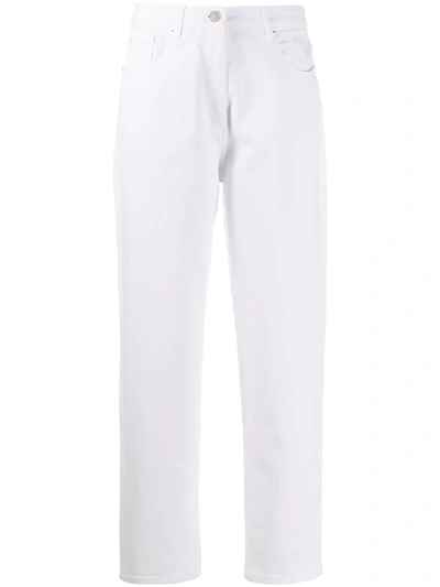 Shop Barbara Bui Mid Rise Straight Jeans In White