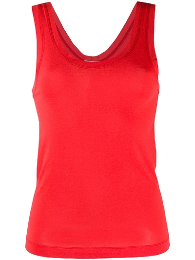 Shop Alysi Cotton Top In Red