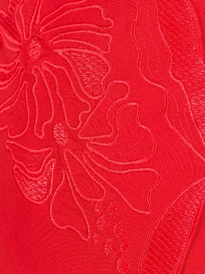 Shop La Perla Anemone High-waist Briefs In Red
