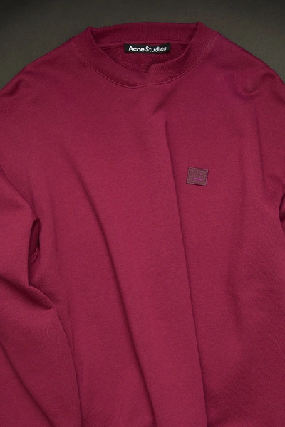 Shop Acne Studios Oversized Sweatshirt Dark Pink