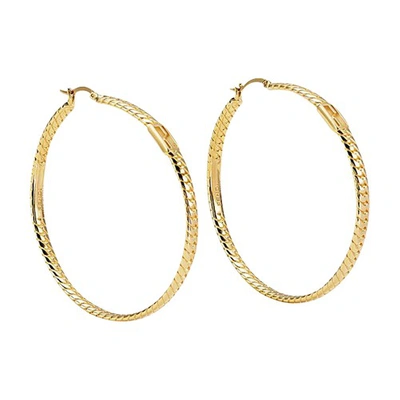 Shop Fendi Baguette Large Earrings In Oro Soft