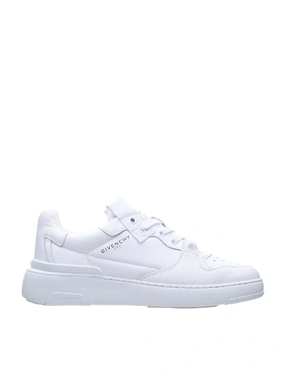 Shop Givenchy Wings Leather Sneakers In White