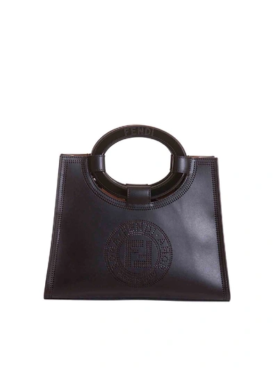 Shop Fendi Small Runaway Bag In Black