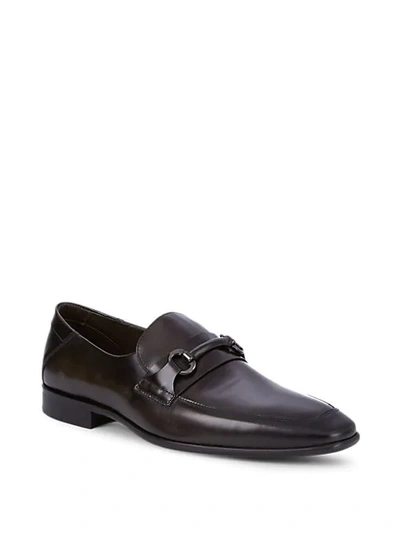 Shop Bruno Magli Leather Horsebit Loafers In Brown