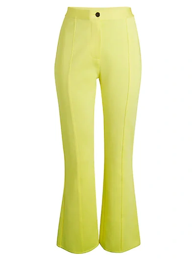 Shop Givenchy Punto Milano Flare Pants In Yellow