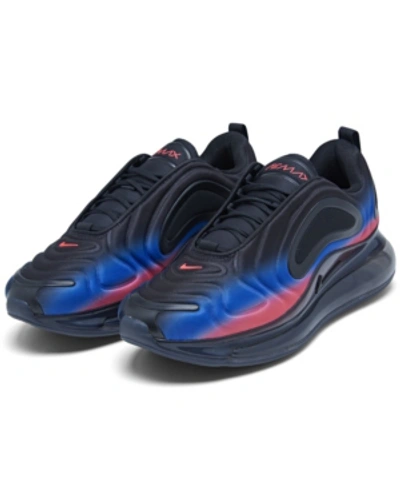 Shop Nike Men's Air Max 720 Running Sneakers From Finish Line In Black, Rac Blue