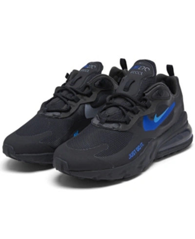 Shop Nike Men's Air Max 270 React Casual Sneakers From Finish Line In Black, Blue