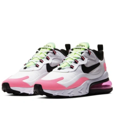 Shop Nike Women's Air Max 270 React Casual Sneakers From Finish Line In White, Black