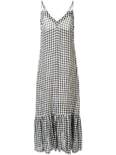 Shop Khaite The Stacey Gingham Dress In White