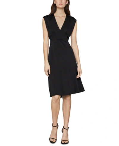 Shop Bcbgmaxazria V-neck Dress In Black