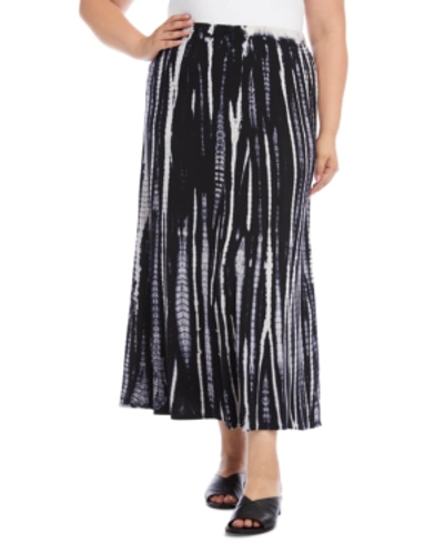 Shop Karen Kane Plus Size Tie-dyed Maxi Skirt In Tie Dye