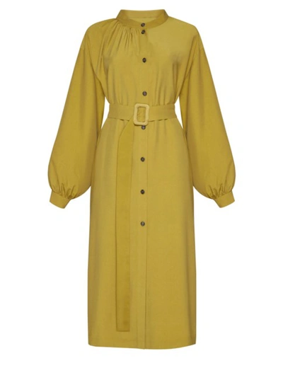 Shop Olenich O-ss20-14 Trench Coat In Golden-olive