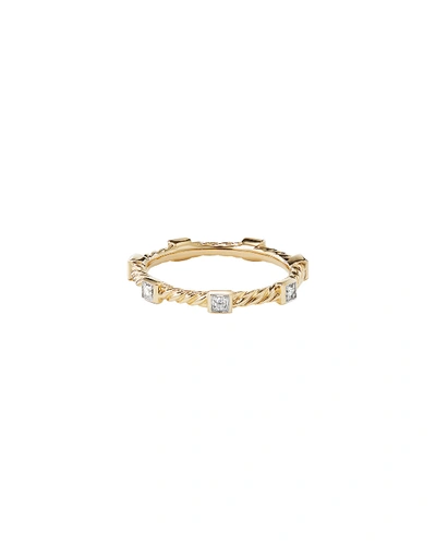 Shop David Yurman Cable Collectibles 18k Diamond Stacking Ring