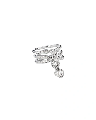 Shop David Yurman Continuance 18k White Gold Pave Diamond Drop Ring
