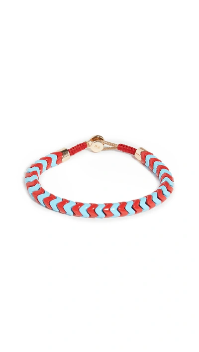 Shop Roxanne Assoulin Low Tide Bracelet In Red/blue