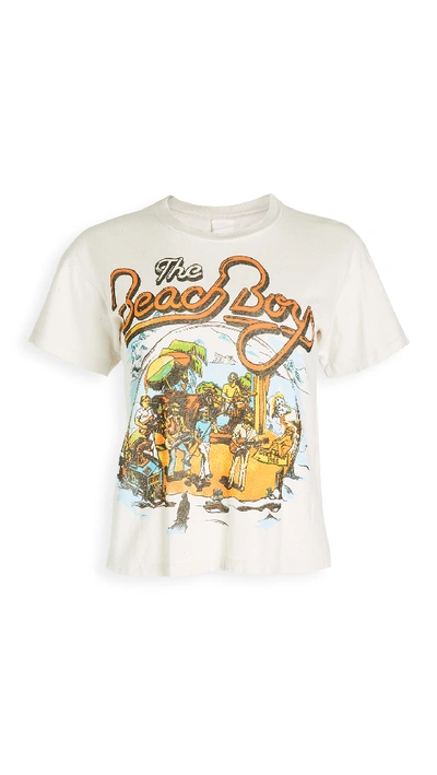 Shop Madeworn Beach Boys Crop Tee In Off White