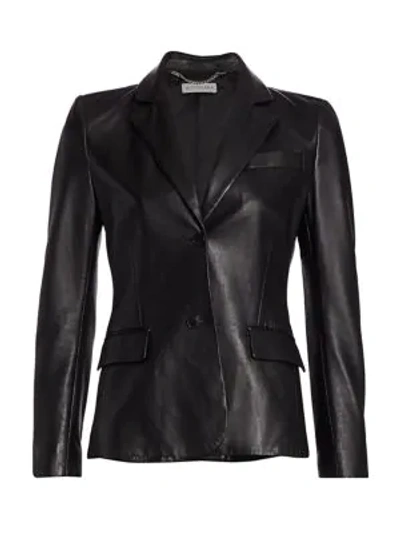 Shop Altuzarra Egan Leather Jacket In Black