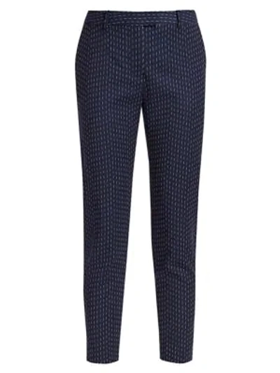 Shop Altuzarra Henri Stitch Wool-blend Pants In Berry Blue