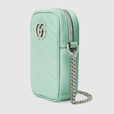 Shop Gucci Gg Marmont Mini Bag In Green