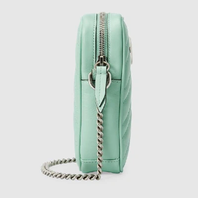 Shop Gucci Gg Marmont Mini Bag In Green